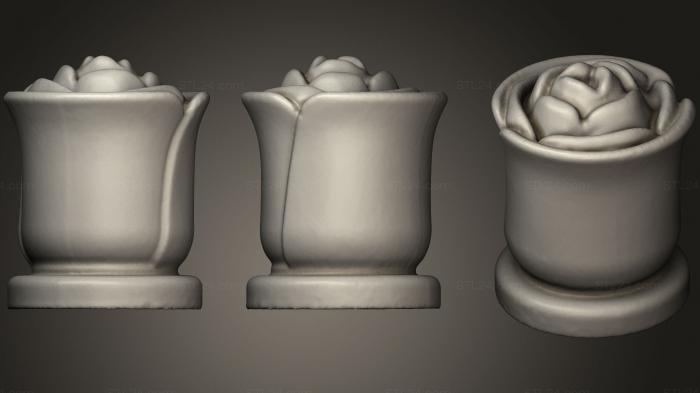 Статуэтки и статуи разные (Роза, STKR_0917) 3D модель для ЧПУ станка